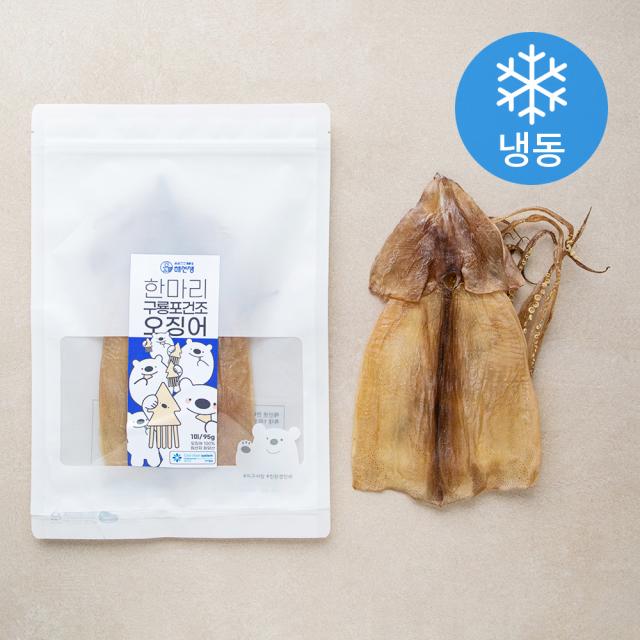 [로켓프레시] 해선생 원양산 한마리 구룡포 건조 오징어 특대 (냉동), 95g, 1개