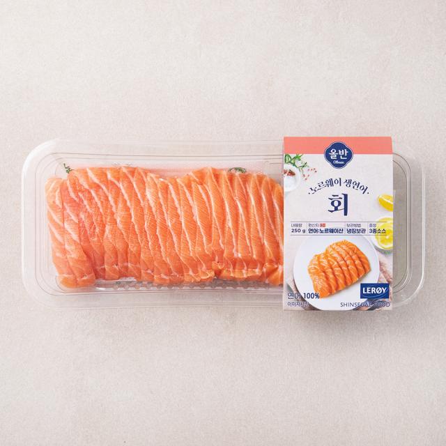 [로켓프레시] 올반 생연어 회 (냉장), 250g, 1개