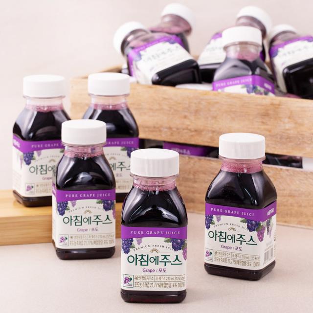 [로켓프레시] 아침에주스 포도, 210ml, 24개입