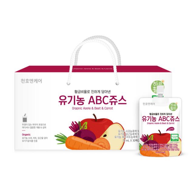 천호엔케어 하루활력 황금비율로 진하게 담아낸 유기농 ABC 주스, 30개, 70ml