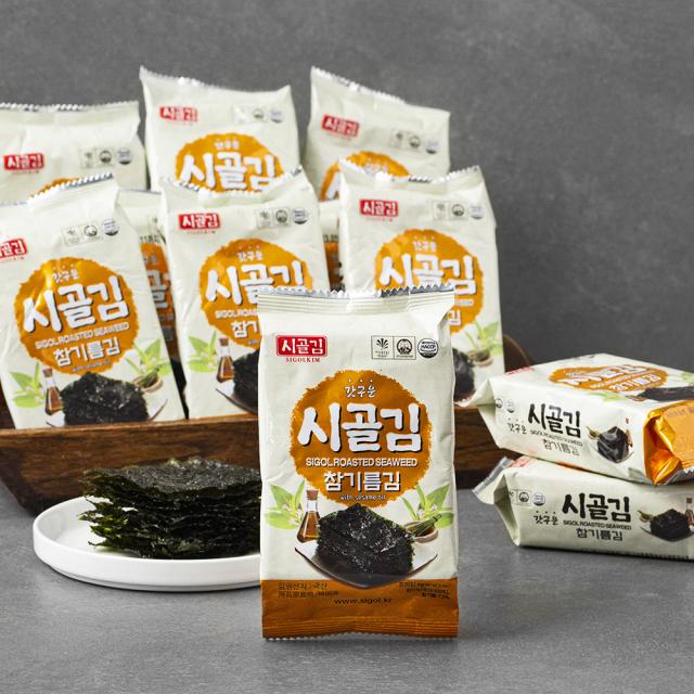 [로켓프레시] 시골김 참기름김, 64봉, 4g