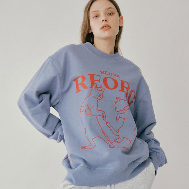 리올그 FAL DANCING CATS PRINTING SWEATSHIRTS