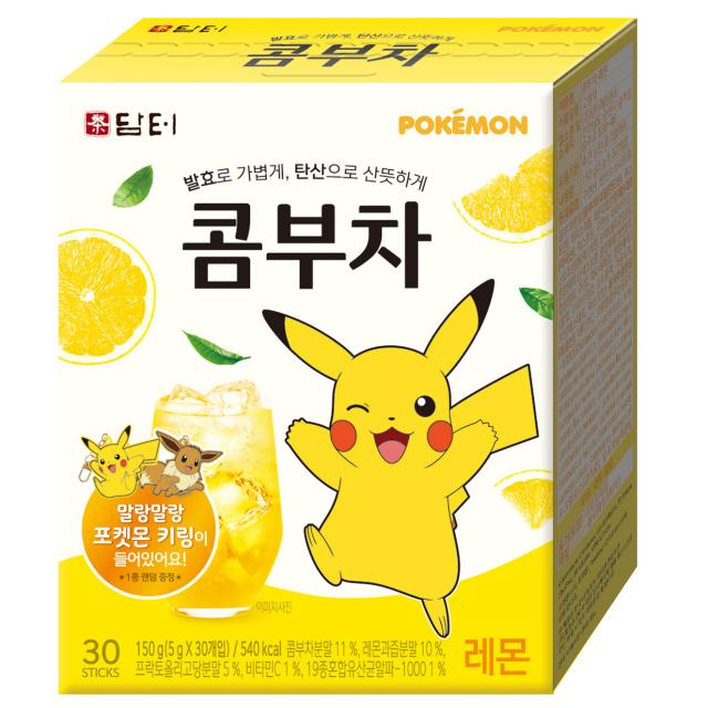 담터 포켓몬 콤부차 레몬, 5g, 30개