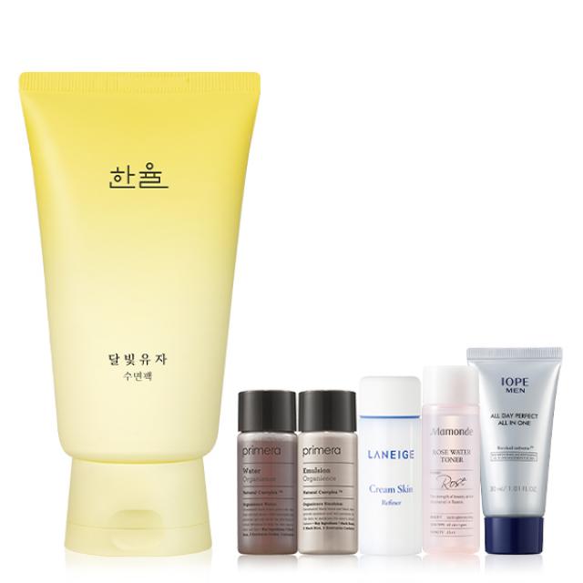 한율 달빛유자 수면팩 100ml + 아모레퍼시픽 5종 사은품, 1세트