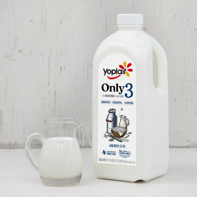 요플레 Only 3 플레인 요거트 대용량 1800ml 1개