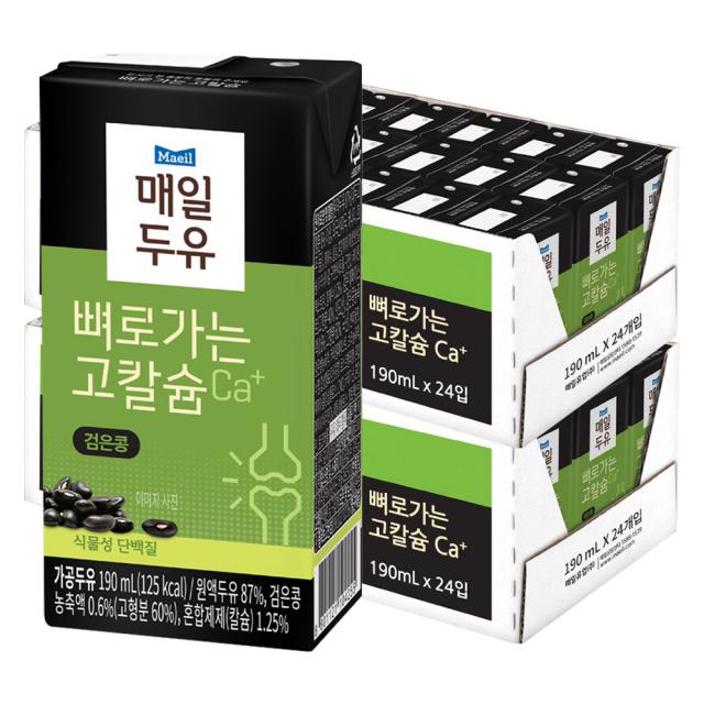 뼈로가는칼슘두유 검은콩 진, 190ml, 48개