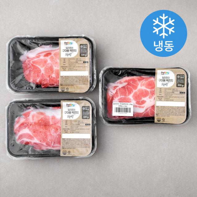 딜리조이 구이용 목전지 (냉동), 500g, 3개입