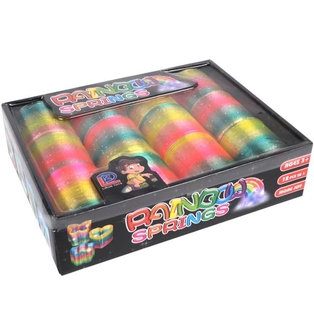 샤이니무지개칼라링 12개묶음 /매직스프링/완구 혼합색상