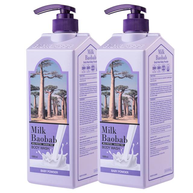 밀크바오밥 바디워시 베이비파우더향 1000ml 2개