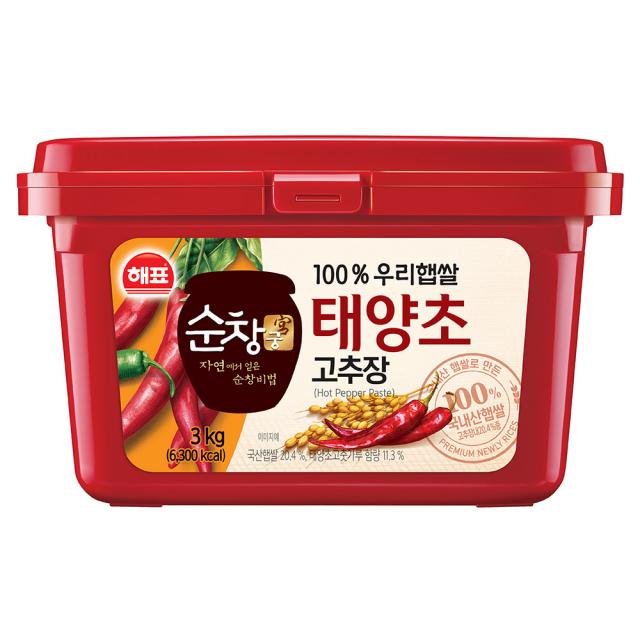 해표 순창궁 우리햅쌀 태양초 고추장, 3kg, 1개