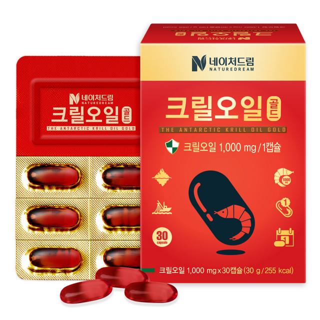 네이처드림 크릴오일 골드 1000mg, 30개입, 1개