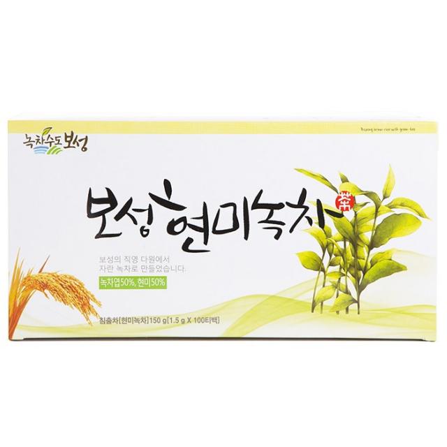 대한다업 보성 현미녹차 티백 1.5g 100개