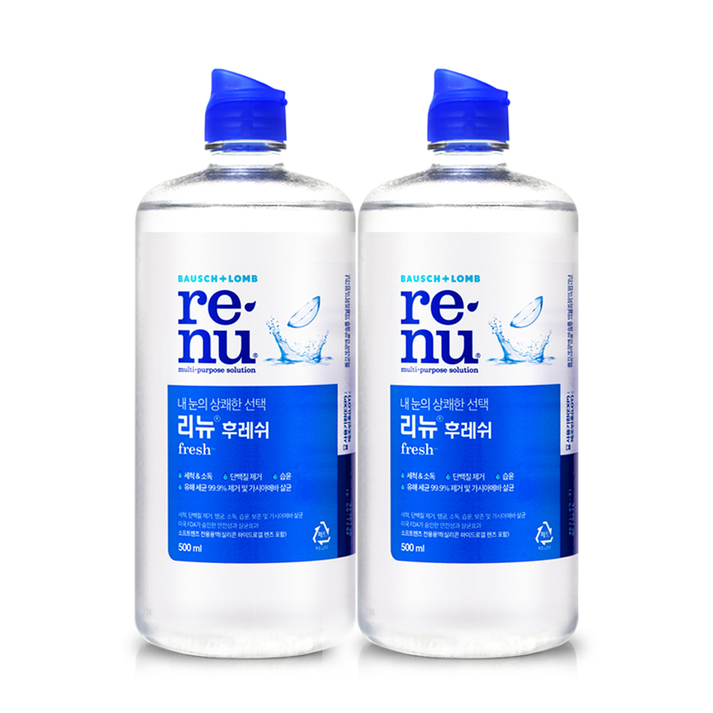 리뉴 후레쉬 렌즈 세정액 500ml 2개