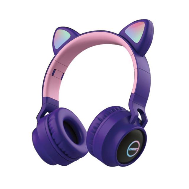 디알고 Led 라이트닝 스테레오 블루투스 헤드폰 퍼플 Drgo Bh028c