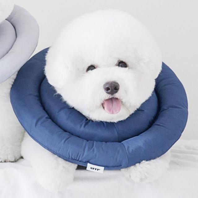 아르르 UFO 강아지 넥카라 네이비 L, 370g, 1개