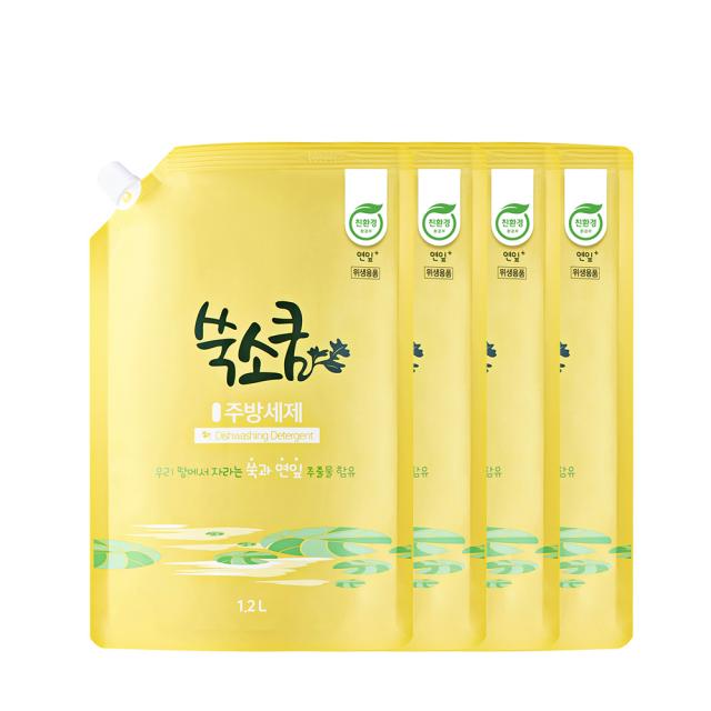 쑥소쿰 연잎 친환경 주방세제 1.2l 4개