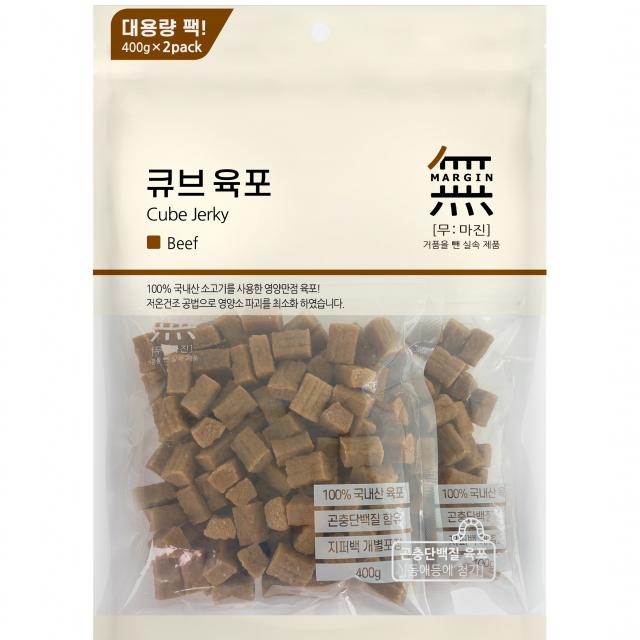 무마진 강아지 큐브 육포 소고기 져키 800g 소고기맛 1개
