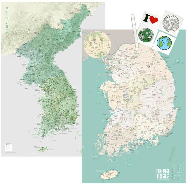 모티프맵 우리나라 가볼지도 + 대한민국 가볼지도 1세트