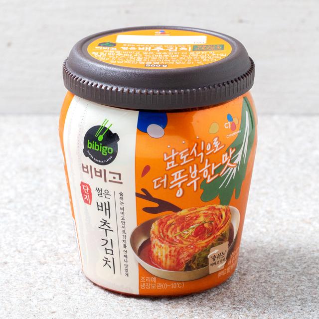 Cj제일제당 비비고 더풍부한 맛 썰은배추김치 용기 500g 1개