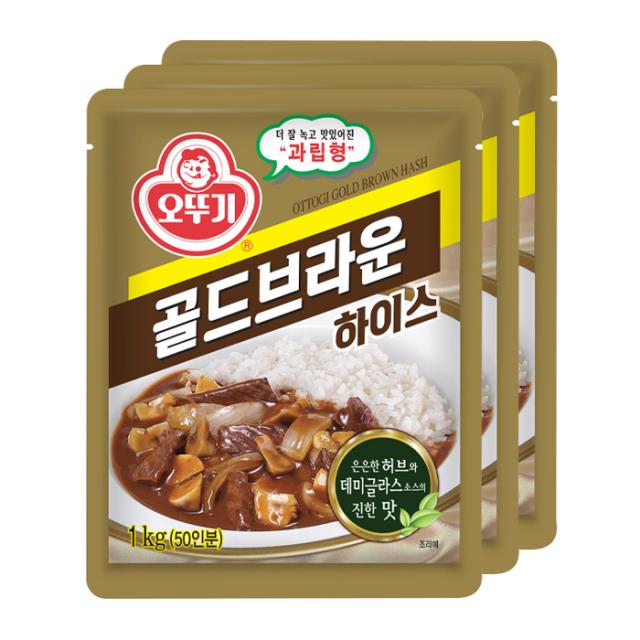 오뚜기 골드브라운 하이스, 1000g, 3개