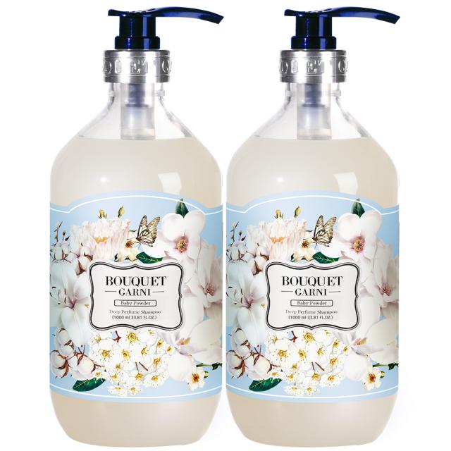 부케가르니 딥퍼퓸 샴푸 베이비파우더 1000ml 2개