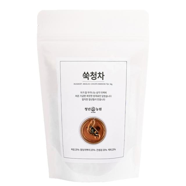 청년농원 저온가공 쑥청차 삼각티백, 1g, 50개