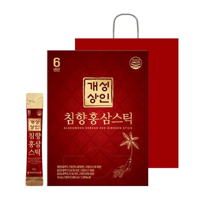 개성상인 침향홍삼스틱 + 쇼핑백, 10ml, 100개