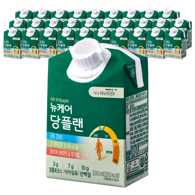 대상웰라이프 뉴케어 당플랜 당뇨환자영양식, 200ml, 30개