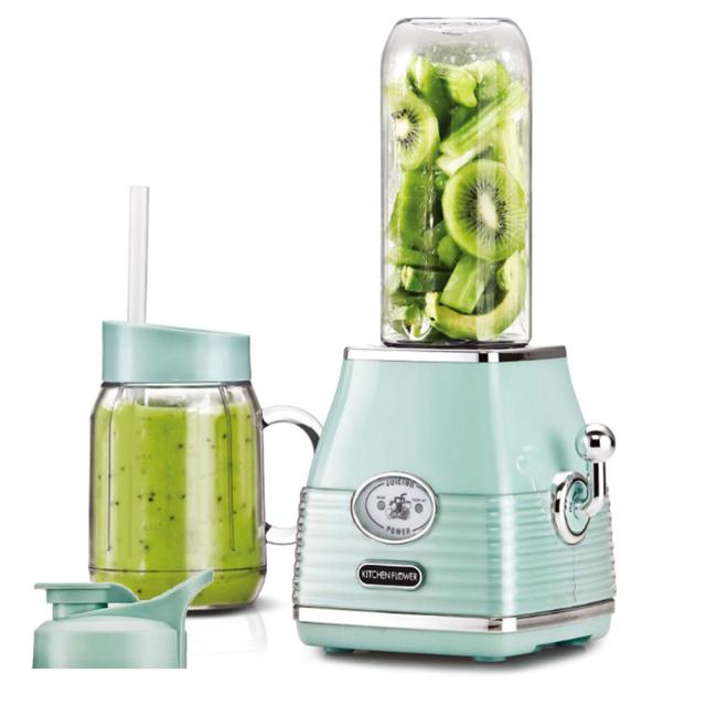 키친플라워 레트로 주서 믹서기 KEM-225RS