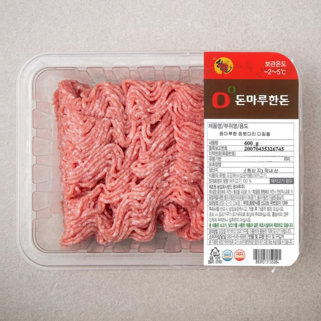 돈마루 한돈 뒷다리 다짐육 (냉장), 600g, 1개