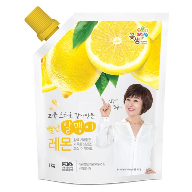 꽃샘식품 별난 알맹이 레몬차, 1kg, 1개