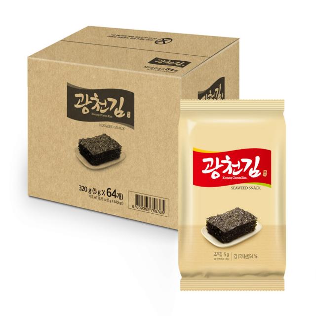 광천김 참 재래도시락 김 5g 64개