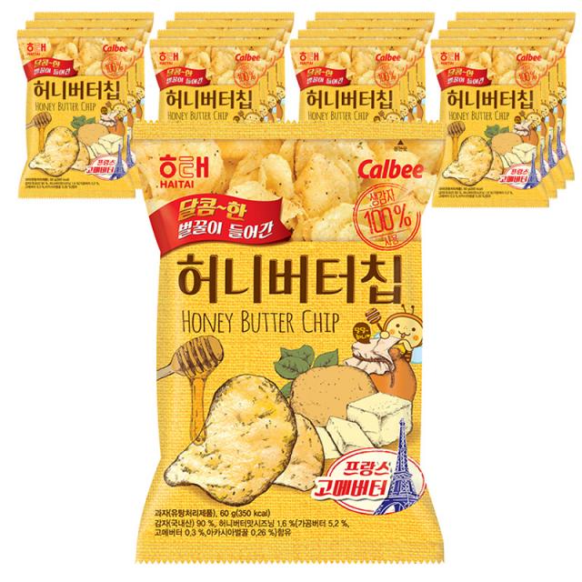 해태제과 허니버터칩, 60g, 16개