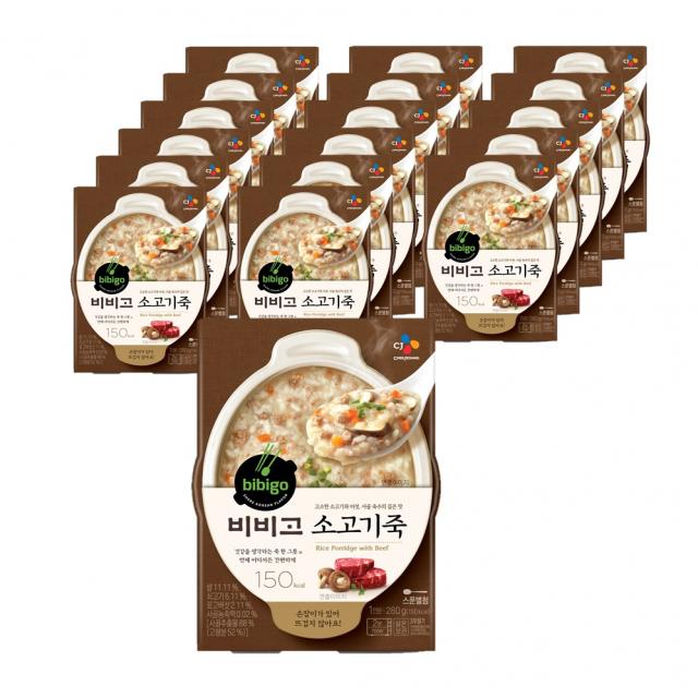 비비고 소고기죽, 280g, 18개