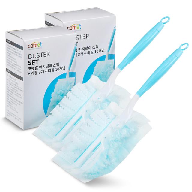 코멧홈 먼지떨이 스틱 + 리필13p 2세트