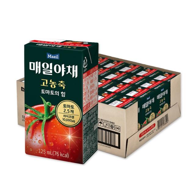 매일유업 매일야채 고농축 토마토의 힘, 125ml, 24개