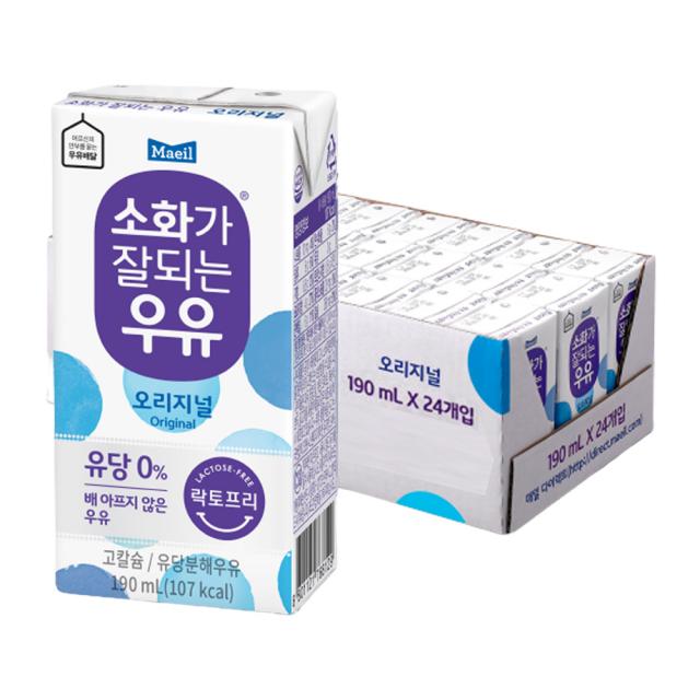 매일 소화가 잘되는 우유 190ml 24개