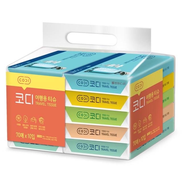 코디 여행용 티슈 70매 10입