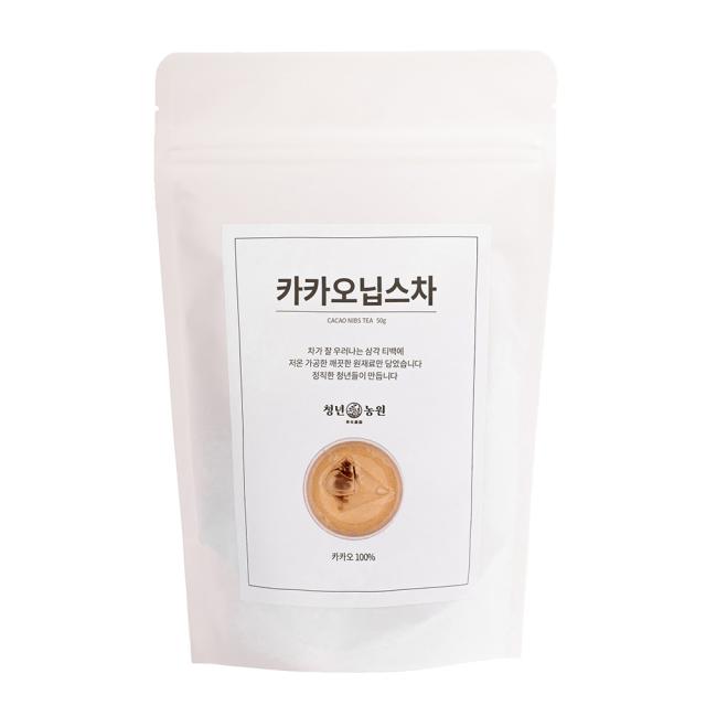 청년농원 저온가공 카카오닙스차 삼각티백, 1g, 50개