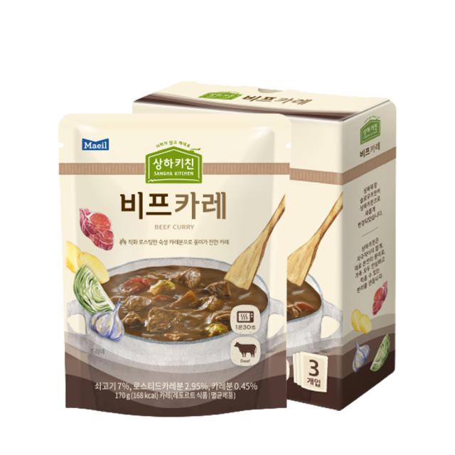 상하키친 비프카레, 170g, 3개입