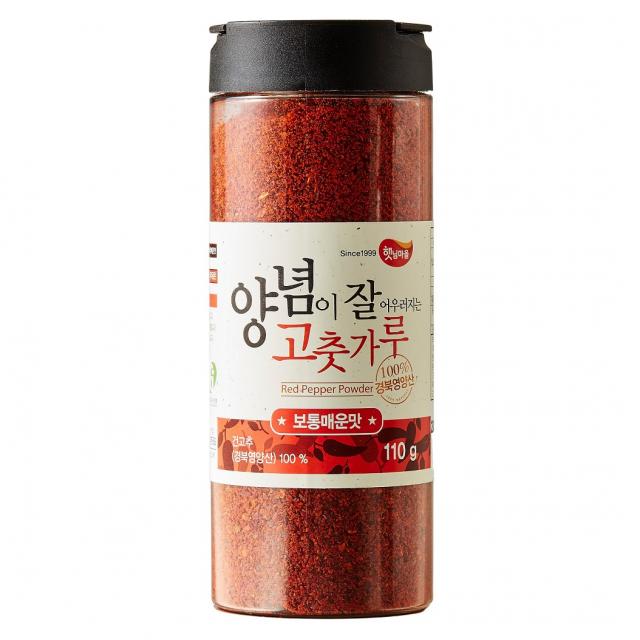 햇님마을 양념이 잘 어우러지는 국산 고춧가루 보통매운맛, 110g, 1개