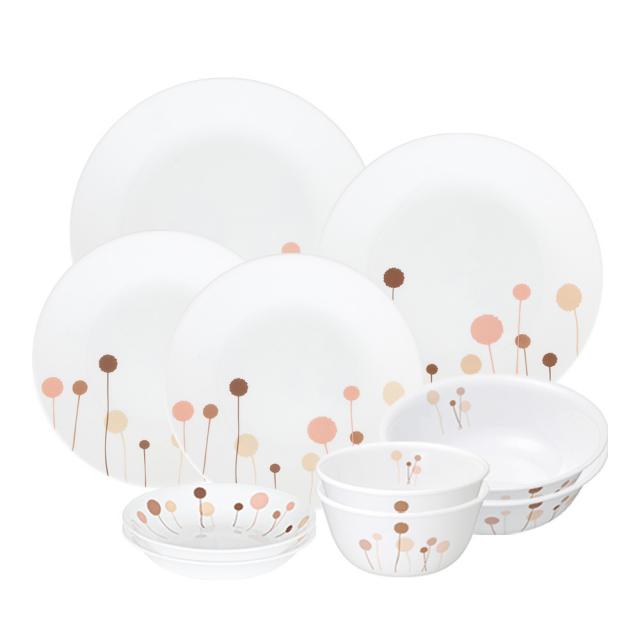 코렐 꽃솜 원형 2인 식기 홈세트 10p 혼합색상 한국형밥공기 2p + 국대접 2p + 앞접시 2p + 원형접시 소 2p + 중 + 대