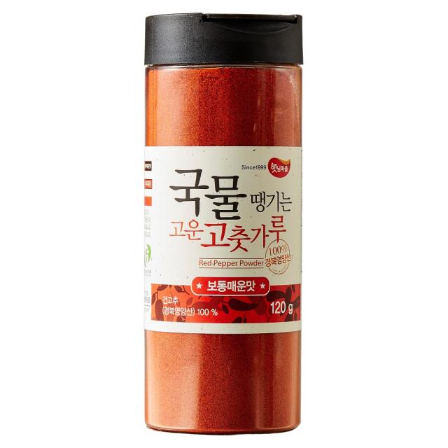 햇님마을 국물땡기는 국산 고운 고춧가루 보통매운맛, 120g, 1개