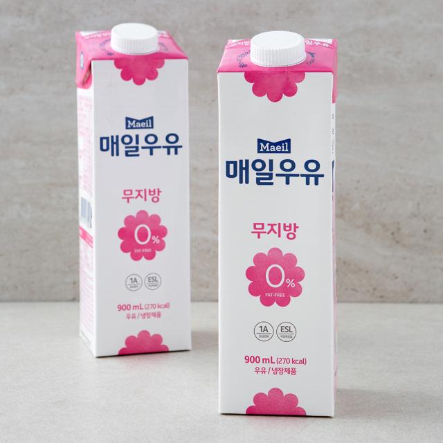 매일우유 무지방 900ml 2개