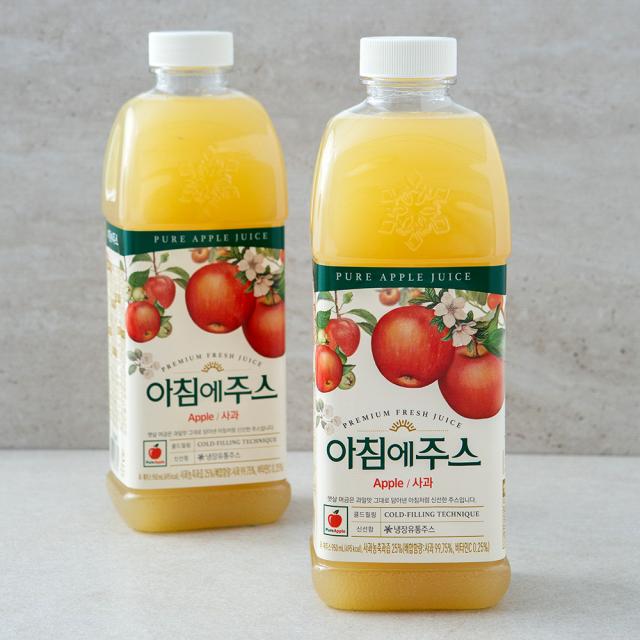 서울우유 아침에주스 사과, 950ml, 2개