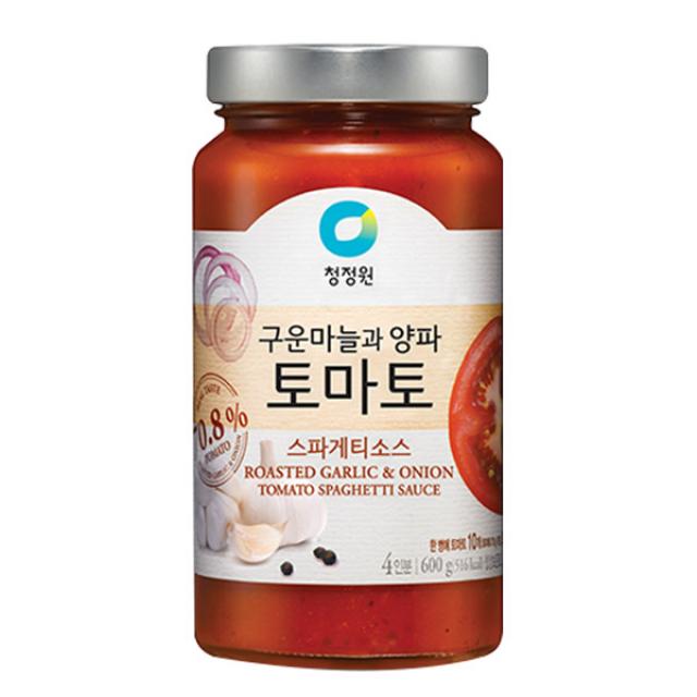 청정원 구운마늘과 양파 토마토 스파게티소스, 600g, 1개