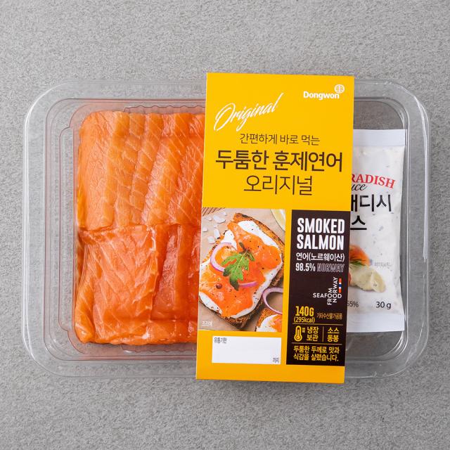 동원 두툼한 훈제연어 오리지널, 140g, 1개