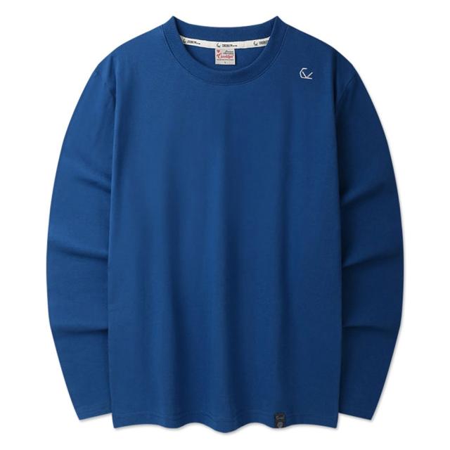 크루클린 남녀공용 자수 로고 긴팔 티셔츠 Trl706