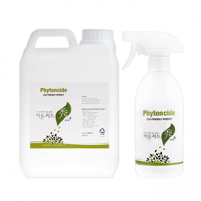 피톤치드수 증류액 리필 2L + 건 스프레이 500ml, 1세트