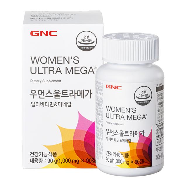 GNC 우먼스 울트라 메가 멀티 비타민앤 미네랄 90정, 1개, 90g